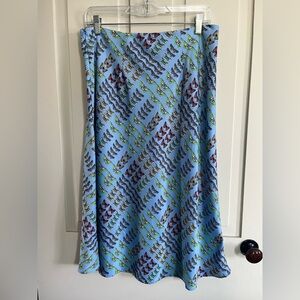 Urban Outfitters Blue Butterfly & Vine A-Line Skirt